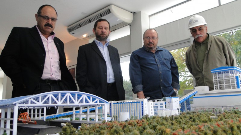 Maquete do processo de geração de energia